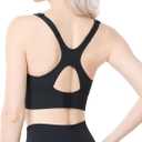 Momcozy Nursing Bras for Breastfeeding, Ribbed Maternity Bra with Racerback, Soft Stretchy Nursing Sports Bra for Yoga (Small, Black)