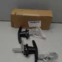 Truck Cap Latch T Handle Camper Lock Replacement Camper Shell Accessories Key Alike Black Door Locking Kit (Left & Right) for Truck Bed Topper RV Trailer