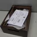 Wooden Countertop Baskets Set of 2 for Kitchen, Pantry|Wall Mount Upgrade with Full Accessories| Rustic Nesting Boxes|Wooden Organizer Crates for Vegetables, Produce, Bread (Walnut)