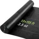 VEVOR Weed Barrier Fabric Heavy Duty, 13x115FT 3.5oz Landscape Fabric, Woven Weed Blocker Fabrics, Garden Fabrics Weeds Barrier, Weeds Control Ground Cover, Geotextile Webbing, Gardening Mat, Black