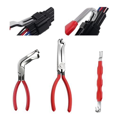 Automotive Electrical Disconnect Pliers Kit with 60°/Straight/Double Head