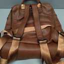 Shrrie 15.6 inch Laptop Backpack for Women,Large Leather Backpack Purse,Travel,Carry on,Water Resistant Casual Laptop Backpacks,College Backpack,Work Backpack for Women,Two-toned Brown