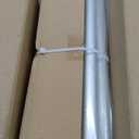 Silver Curtain Rods for Windows 36 to 176 Inch(3-14 Feet),1" Diameter Rods with Modern Style End Cap Finials,Size:36-176 Inch