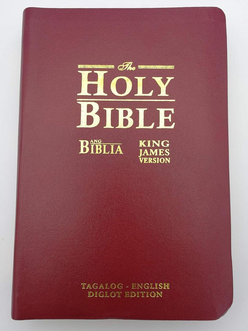 Tagalog - English KJV BURGUNDY Bilingual Bible with Golden Edges / Ang Banal Na Kasulatan Tagalog
