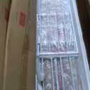 KEIKI Full Size Metal Loft Bed Frame with Convertible Staircase, Built-in Storage Shelves and Wardrobe, Loft Bed with Solid Slats, Guardrail, No Box Spring Required, Easy Assembly, for Bedroom, White