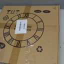 Wall Clock Battery Operated,Silent Non Ticking Modern Rustic Metal Small Clocks for Living Room/Bedroom/Office/Kitchen/Farmhouse Home Decor-16IN(Arabic Number-Black)