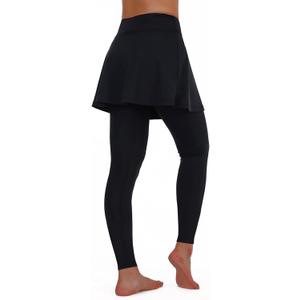 ANIVIVO Women Tennis Skirted Leggings with Pockets, Capris Yoga Leggings with Skirts&Tennis Pickleball Clothing (Medium)