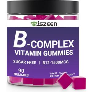 Vitamin B Complex with Vitamin C & Inositol Gummies, B Complex Vitamins for Women, Men & Adults, B Complex Gummy Vitamin B Supplement for Energy Immune Support