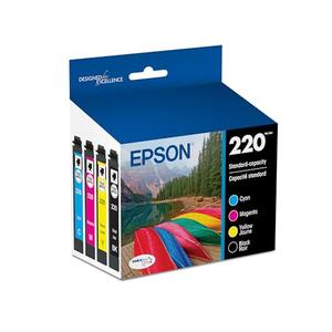 EPSON 220 DURABrite Ultra Ink Standard Capacity   Color Cartridge Combo Pack (T220120-BCS) Works with WorkForce WF-2630, WF-2650, WF-2660, WF-2750, WF-2760, Expression XP-320, XP-420, XP-424, 3 Color.