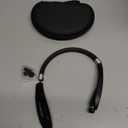 Foldable Bluetooth Headset, Beartwo Lightweight Retractable Bluetooth Headphones for Sports&Exercise, Noise Cancelling Stereo Neckband Wireless Headset (with carry case) (Black matte)