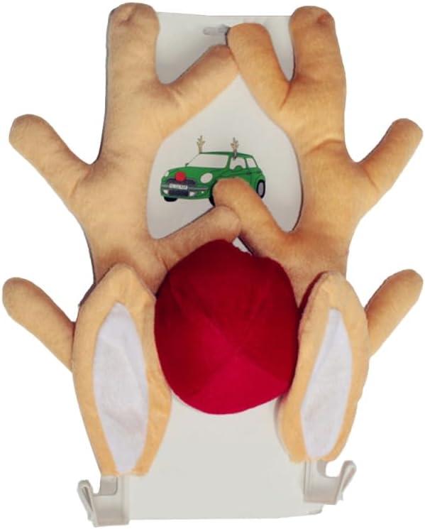 SUPVOX Truck Accessories Christmas Decor Deer Horns for Vehicles Antlers Nose Car Costume car Decorations for Christmas Reindeer car Decoration Christmas Auto Suite Clothing Decorate Set