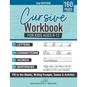 Pack of 2 Cursive Workbook for Kids Ages 8-12: Step-by-Step Mastery—Mastering Cursive with Enthusiasm, Creativity, and Confidence