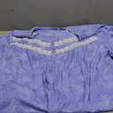 Long Cotton Nightgowns for Women Long Sleeve Night Gowns Women's Sleepwear Full Length Nightdress Soft Loungewear (X-Large, Blue Pattern)