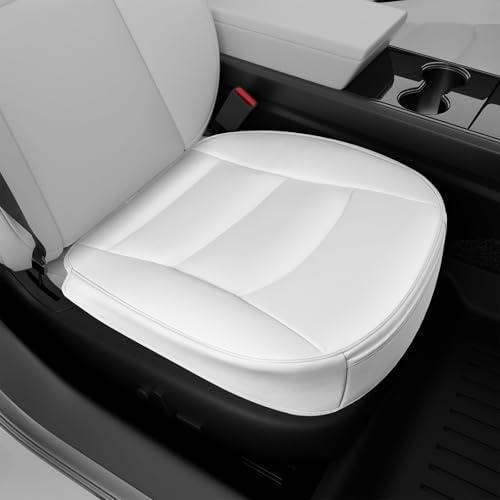Sxikin Car Seat Covers Front 2PC Bottom Seat Cover Fit for 2020-2023 Tesla Model 3 and 2020-2024 Model Y,White Car Accessories Interior