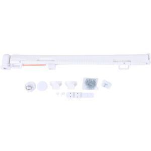 Aramox Retractable Safety Gate, Extra Wide Indoor Pet Gate, Adjustable Fabric Mesh Dog Gate for Stairs and Doorways, White L45.13in W36.61in