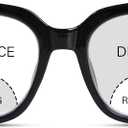 Bifocal Reading Glasses for Women Men Oversized Blue Light Blocking Clear Top Computer Readers (Black)