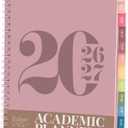 2 x Rileys Academic Planner 2026-2027, Daily, Weekly & Monthly Planner, July 2026 - June 2027, Student Notes Pages, Twin-Wire Binding, Weekly Agenda for School & Work (8 x 6-Inches, Typographic, Pink)