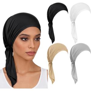 Funtery Chemo Headwear for Women, Pre Tied Headscarf Turban Lightweight Slip on Modal Cancer Sleep Cap for Patients Hair Loss