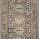 GENIMO Runner Rug 2x5 Machine Washable Non Slip Vintage Hallway Runner Rug, Low Pile Lightweight Rugs for Entryway, Hallway, Kitchen and Corridor, Distressed Deep Brown