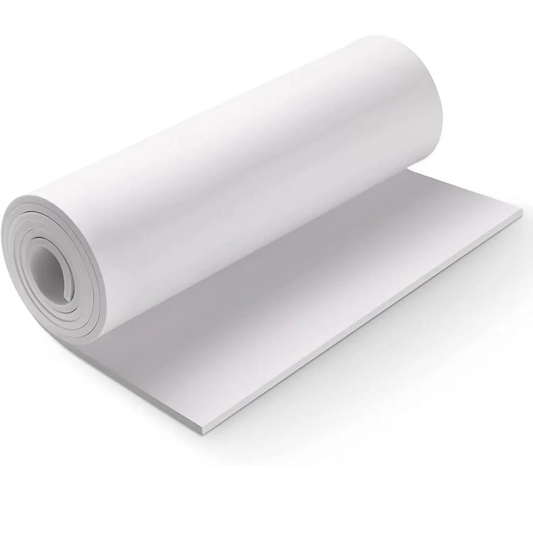 Saim Foam Padding Adhesive, Closed Cell Foam Sheet Roll 81x12x0.063 Inch- Multi-Function Insulation, Soundproofing, and Weatherproof for DIY Projects, Gaskets, Crafts, and Costume - White