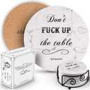 Funny Drink Coasters - House Warming Gifts New Home Couple, Decorations for Living Room Coffee Table Decor