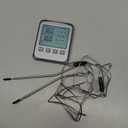 Dual Probe Meat Thermometer Digital for Cooking, Grilling with Large LCD Backlight & Alarm, Kitchen Food Grill Thermometer, Smoker Accessories for BBQ Oven Oil Fry, Gifts for Mom Dad