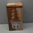 Chocolate Fountain Machine Electric Chocolate Fondue Fountain Machine Stainless Steel 4-Pound Capacity for Chocolate Candy Butter Cheese (4-Tier)