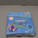 Sloosh Inflatable Kiddie Pool, 34"x10" Blow Up Kid Swimming Pool, 3 Rings Blue Baby Pool for Toddler, Play Pit for Dog with Ocean Whale Pattern for Summer Water Party Backyard Garden(Whale)