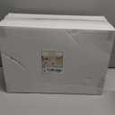 KIRE 175PCS Gold Plates Disposable - Heavy Duty White and Gold Plastic Plates Dinnerware Sets - 25 for Dinner 25 for Dessert 25 Pre Rolled Napkins and 25 Cups for Birthday/Valentine's Day/Wedding