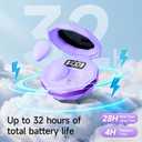 sunvito Sleep Earbuds for Side Sleepers, Mini Invisible Wireless Bluetooth 6.0 Micro Sleep Headphones, Hidden Earbuds with LED Screen for Small Ears Sleeping, Working, Exercise, Hiking(Purple)