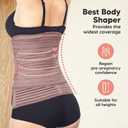 3 in 1 Postpartum Belly Support Recovery Wrap Postpartum Belly Band, After Birth Brace, Slimming Girdles, Body Shaper Waist Shapewear,Post Surgery Pregnancy Belly Support Band(Dusty Plum, M/L)
