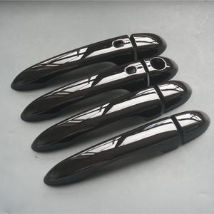 ZiWen Gloss Black Carbon Fiber Sport Door Handle Cover Trim for Jeep Cherokee 2014-2024 Compass 2018-2025 (Gloss Black)