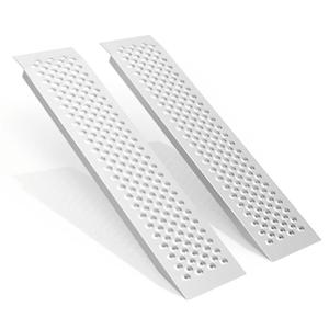 Aluminum Shed Ramp 2PCS, 880 LBS Capacity 47.2" x 8.5" Loading Ramps, Lightweight Sturdy Anti-Slip Ramps with Punch Plate Surface for Lawn Mower, Bike, Hand Truck, Motorcycle