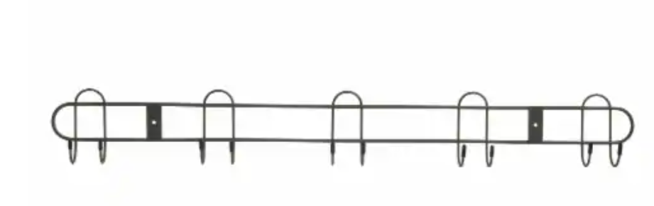 Spectrum Wall Mount Utility Rack  10Hook Wall Rack (No Rubber Parts on the One of the Hooks)