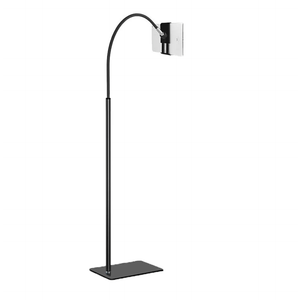 Tablet Floor Stand with Flexible Gooseneck and Stable Base, Tablet Stand Adjustable 360 Degree Roating Floor Stand for iPad, Cell Phone Within 3.5-9.7 inches, Black