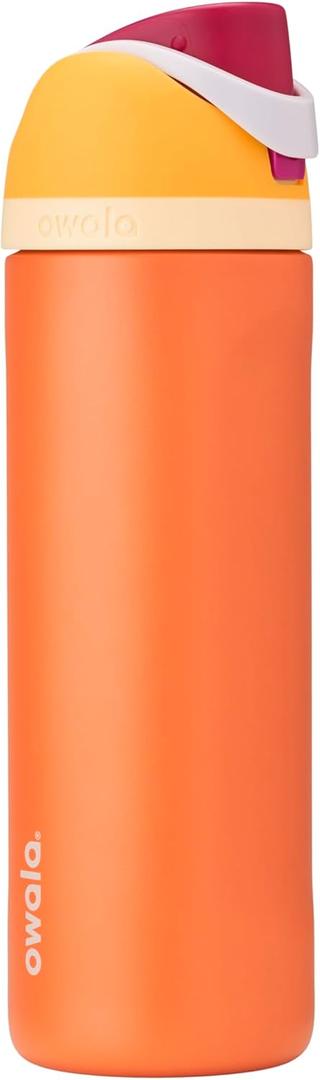 Owala FreeSip Insulated Stainless Steel Water Bottle with Straw for Sports, Travel, and School BPA-Free Sports Water Bottle, 24 oz, Citrus Crush Owala FreeSip Insulated Stainless Steel Water Bottle with Straw for Sports, Travel, and School BPA-Free Sports Water Bottle, 24 oz, Citrus Crush
