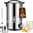 GKFF Wax Melter for Candle Making,5L (10 lbs)Extra Large Electric Melting Pot for Soap,Lotion & Body Butter Making,with Temperature Control and Heating Pour Spout,Ideal for Home Candle & Craft Makers