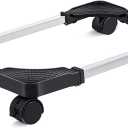Liitrton Mobile CPU Stand Adjustable Computer Tower Stand with 4 Caster Wheels Fits Most PC (Black)