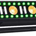 Stage Wash Light Bar: 96LED RGB Strips Surrounded in 12LED Warm Beam & 156 White Strobe - Aluminum Alloy Fast Cooling - DMX Sound Activated - Ideal for Mobile Show Concert Music Dance Party