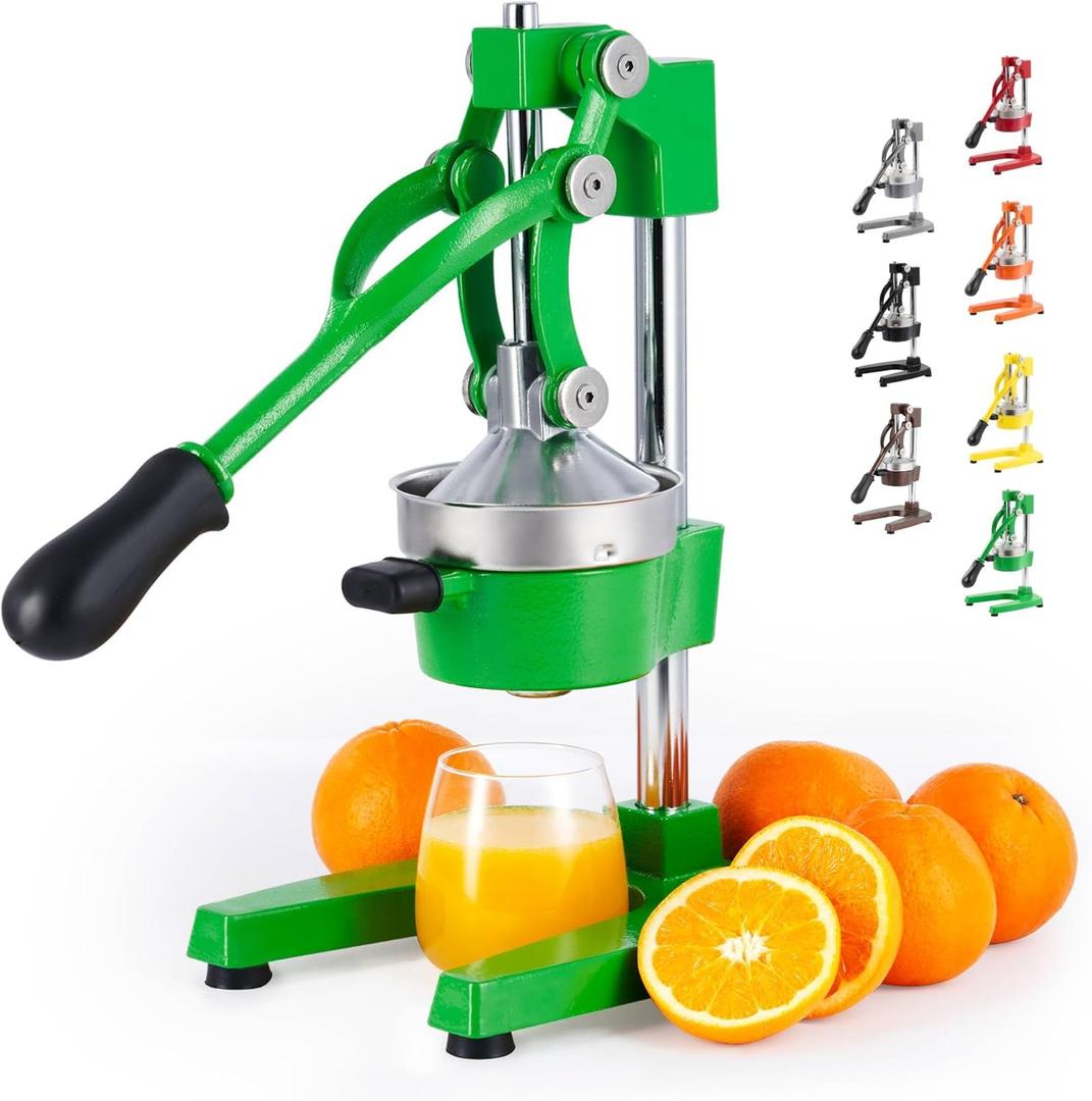 CO-Z Hand Press Juicer Machine, Manual Orange Juicer and Professional Citrus Juicer for Orange Juice Pom Lime Lemon Juice, Commercial Lemon Squeezer and Orange Crusher, Easy to Clean, Green