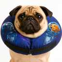 Soft Inflatable Dog Cone Collar for After Surgery Comfortable Donut E-Collar Alternative to Prevent Licking & Scratching Adjustable Recovery Collar for Small Dogs Washable Protective Neck Pillow, Neck: 11-14''