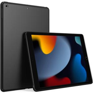 Puxicu Case for iPad 10.2 inch, Slim Design Matte TPU Rubber Soft Skin Silicone Protective Cover for iPad 9th/8th/7th Generation 10.2" Tablet - Black