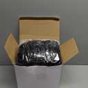 Boao 6 Pcs 72 Inch Round Plastic Fitted Tablecloth with Elastic Edge Design Waterproof Table Cover Plastic Tablecloth Protector for Table (Black)