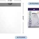 happimess HPM3000B-WHITE 5.3 Gallon Kitchen Drawstring Trash Bags, Trash Can Liner, White, 60-Count, 3-Packs of 20 Liners