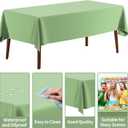 CXPSINC 54 Inch X 300 Feet Plastic Table Cover Roll Disposable Tablecloth with Slide Cutter for All Type/Shape Tables | Party, Banquet, Birthdays, Weddings(Sage Green, 300 Feet)
