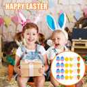 24 Pcs Easter Mini Push Pop Bubble Fidget Toy, Keychain Bubble Pop Desk Toy, Fidget Keychain Relieve Anxiety Stress Pop Fidget Toy