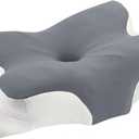 Memory Foam Pillows, Ergonomic Pillow for Neck Pain Relief, Bed Pillow for Sleeping, Cervical Neck Pillow for Side, Back, Stomach Sleeper with Cool Pillowcase, Side Sleeper Pillows for Adults (24.8"L16.7W"5.4"H, Dot White, Cool Grey)