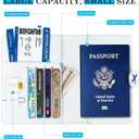 Passport Holder for Trave, RFID Blocking Leather Passport Cover, Combo with Credit Card Slot and Boarding Pass Slot Combo for Women Men