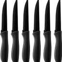 2 x Cuisinart C55-6PCSBK 6-pc. Ceramic Coated Steak Knife Set (Black), Black, 8.7"