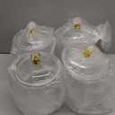 4 Pcs Candy Cookie Jar, 74 oz Clear Plastic Jars with Lids Apothecary Jars Candy Buffet Storage Containers Airtight Food Canister Home Organization for Kitchen Laundry and Party